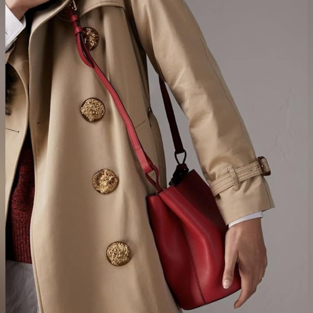 Burberry - Haymarket Check Lorne Bucket Crossbody Bag